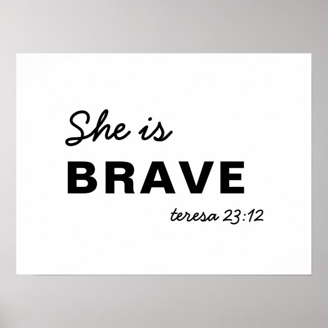 Affiche She Is Strong Proverbs 31:25 Christian Faith (Devant)