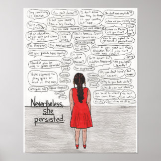 Affiche She Persisted (Latina) 11x14