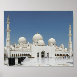Affiche Sheik Zayed Grande mosquée UAE Masjid Abu Dhabi