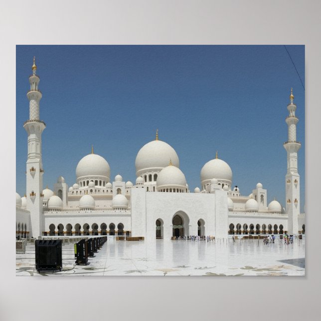 Affiche Sheik Zayed Grande mosquée UAE Masjid Abu Dhabi (Devant)