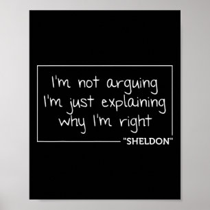 Affiche Sheldon Citation Amusant Anniversaire Personnalisé