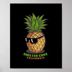 Affiche Shelter Cove Californie Ca Pineapple Sungles Vacan