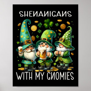 Affiche Shenanigans Avec Mes Gnomies Saint-Patricks Jour G