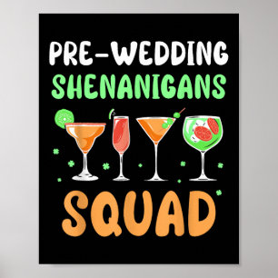 Affiche Shenanigans Pré-mariage Groom Groom Bachelor