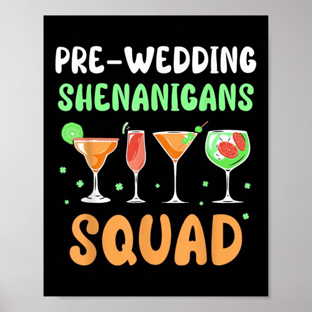 Affiche Shenanigans Pré-mariage Groom Groom Bachelor (Devant)