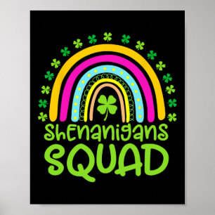 Affiche Shenanigans Squad Joyeux St Patrick's Day Rainbow