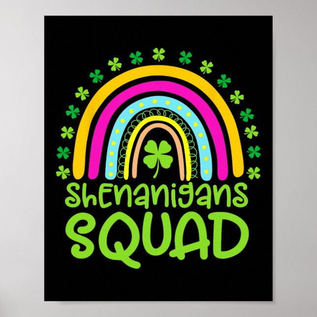 Affiche Shenanigans Squad Joyeux St Patrick's Day Rainbow  (Devant)