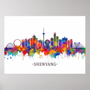 Affiche Shenyang China Skyline