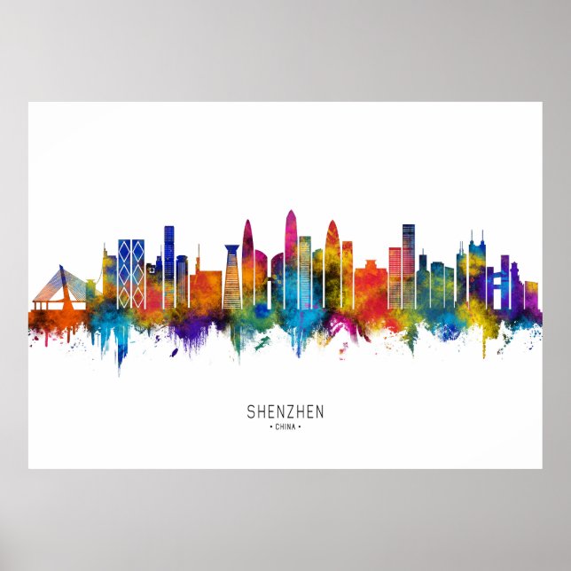 Affiche Shenzhen Chine Skyline (Devant)