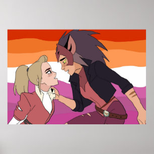 Affiche SheRa Adora et Catra Dessin de Trace Numérique