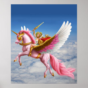 Affiche SheRa et Swiftwind s'envolent dans les nuages