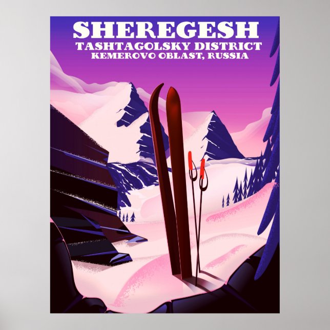Affiche Sheregesh, Kemerovo Oblast Russie (Devant)