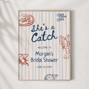 Affiche She's A Catch Fête des mariées Téléchargeable Bien