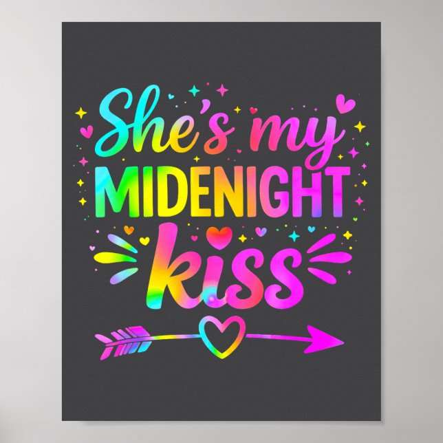 Affiche She's My Midnight Kiss Happy New Year Couple Love  (Devant)