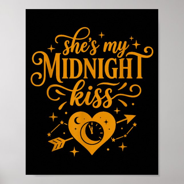 Affiche She's My Midnight Kiss Happy New Year Matching Cou (Devant)