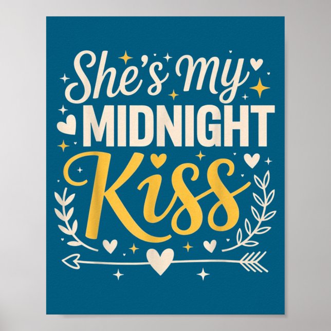 Affiche She's My Midnight Kiss Happy New Year Matching Cou (Devant)