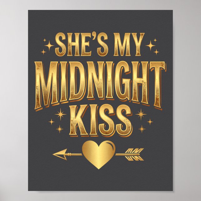 Affiche She's My Midnight Kiss Happy New Year Matching Cou (Devant)