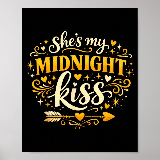 Affiche She's My Midnight Kiss Happy New Year Matching Cou (Devant)