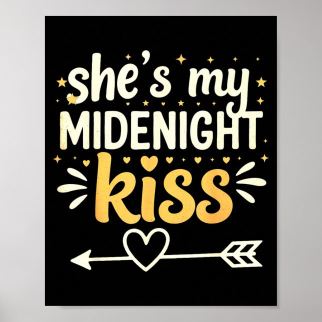 Affiche She's My Midnight Kiss Happy New Year Matching Cou (Devant)