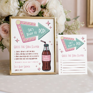 Affiche She's Ready to POP! Soda Baby Shower Guessing Game