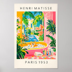 Affiche Shiba Inu Imprimer Inspiré Par Henri Matisse, Aest
