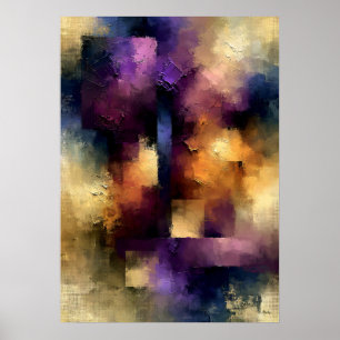 Affiche Shibui Violet Silence Texturé Inspiré du Japonais