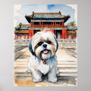 Affiche Shih Tzu - Art Chien Imprimer