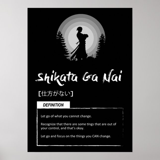 Affiche Shikata-ga-nai - Japanese Concept For Success (Devant)