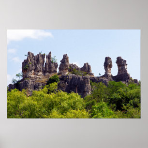 Affiche Shilin pinnacles Forêt de pierre - Yunnan, Chine, 