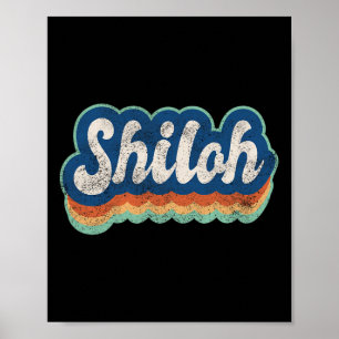 Affiche Shiloh Prénom Garçon Style Vintage 70s 80s Personn