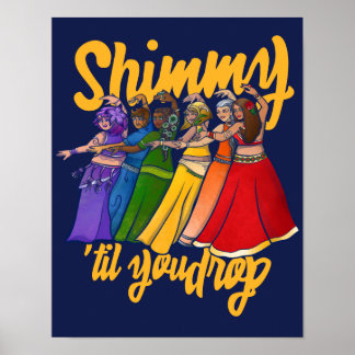Affiche Shimmy Belly Dancer Art Belly Dance Troupe