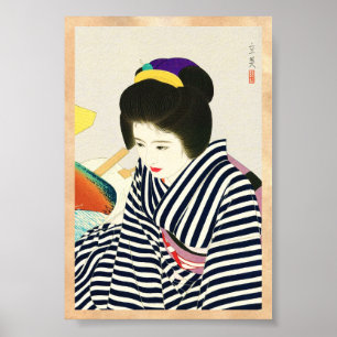 Affiche Shimura Tatsumi Cinq figures de la beauté moderne