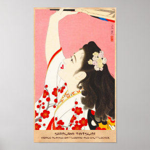 Affiche Shimura Tatsumi cinq figures des beautés modernes