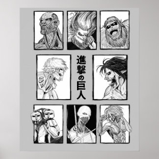 Affiche Shingeki no Kyojin Attaque contre Titan Titans