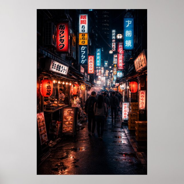 Affiche Shinjuku Tokyo - Thème Sombre (Devant)
