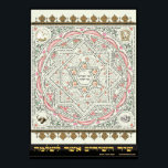 Affiche Shir ha Shirim [Chanson de Salomon] en Micrographi<br><div class="desc">Voici l'intégralité de la Chanson de Salomon, la "Chanson des chansons", également connue sous le nom de "Cantiques". Chaque lettre de la Chanson est arrangée en géométrie sacrée dans cette affiche, qui est la couverture de mon prochain livre. C'est la version corrigée de l'affiche - je l'ai fait imprimer et...</div>