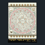 Affiche Shir ha Shirim [Chanson de Salomon] en Micrographi<br><div class="desc">Voici l'intégralité de la Chanson de Salomon, la "Chanson des chansons", également connue sous le nom de "Cantiques". Chaque lettre de la Chanson est arrangée en géométrie sacrée dans cette affiche, qui est la couverture de mon prochain livre. C'est la version corrigée de l'affiche - je l'ai fait imprimer et...</div>