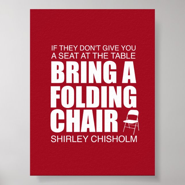 Affiche Shirley Chisholm Chaise pliante (Devant)