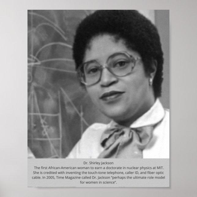 Affiche Shirley Jackson, Ph. D. - Inventeur afro-américain (Devant)