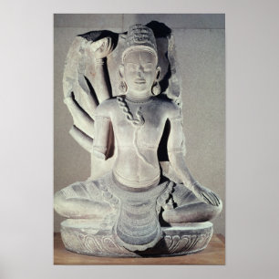 Affiche Shiva avec dix bras, de Thap Banh It Temple,