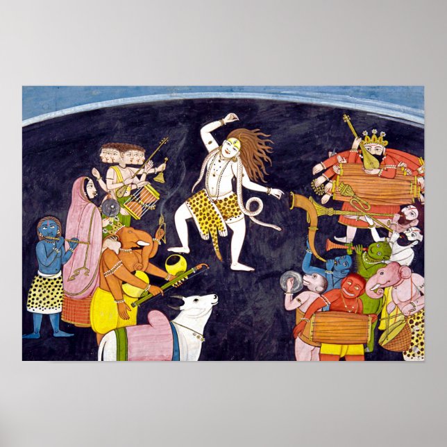 Affiche Shiva Dansant La Peinture Indienne (Devant)