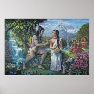 Affiche Shiva et Parvati -36 X 24 po Imprimer