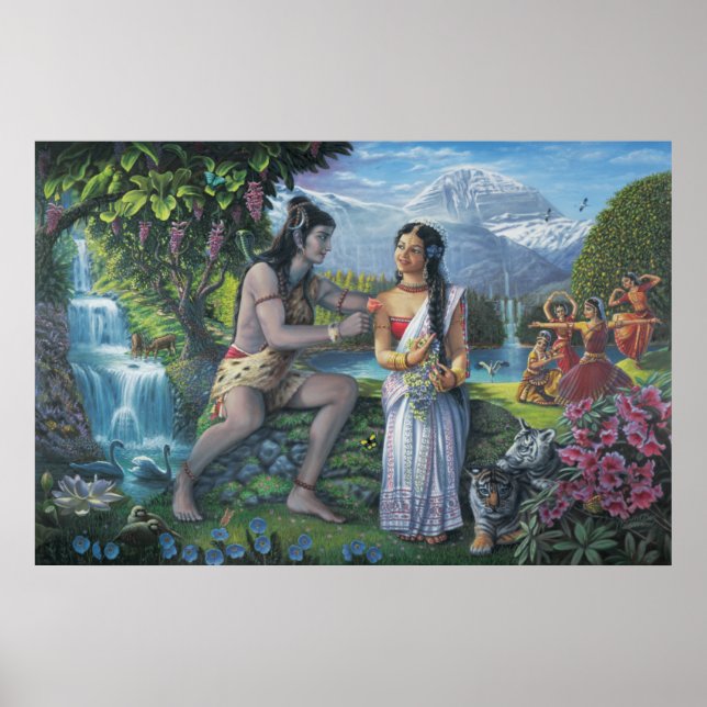 Affiche Shiva et Parvati -36 X 24 po Imprimer (Devant)