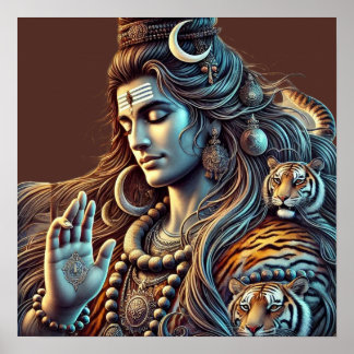 Affiche Shiva l'Ascète - Yogi himalayen dans la Méditerran