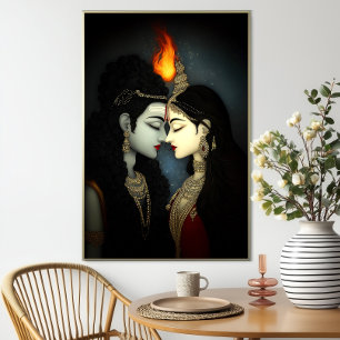 Affiche Shiva Shakti : Déesse Hindoue Union Divine