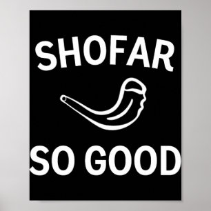 Affiche Shofar si bon Rosh Hashh corne de bélier juive Nou