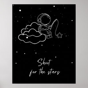 Affiche shoot for the stars wall art