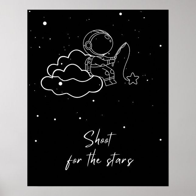 Affiche shoot for the stars wall art (Devant)