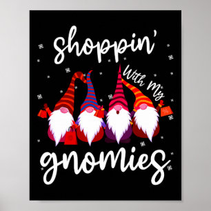 Affiche Shopping Avec Mes Gnomies Mignonnes Xmas Gnomes Lo