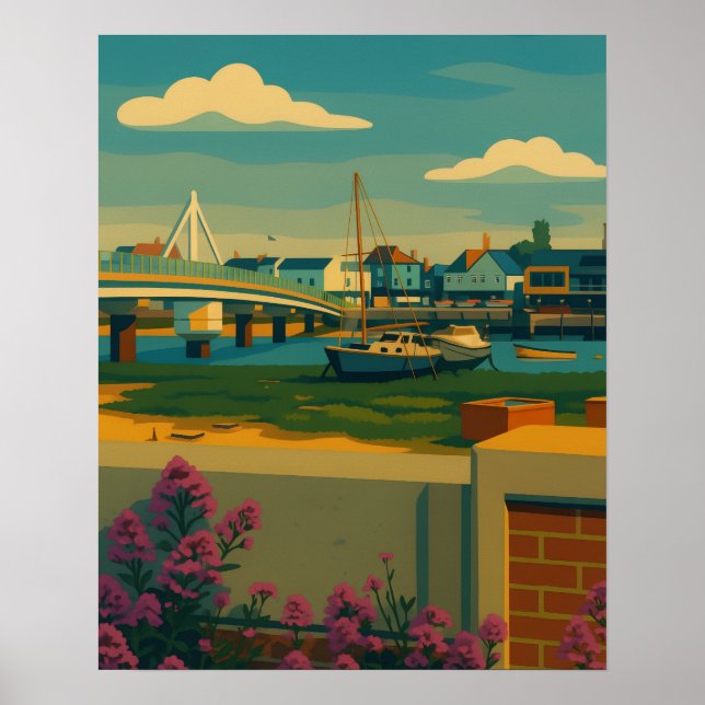 Affiche Shoreham Serenity - Riverside Townscape (Devant)